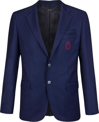 Billionaire Boys Club Jassen, Heren, Blauw, M, Wol, Geweven wollen jas met twee knopen