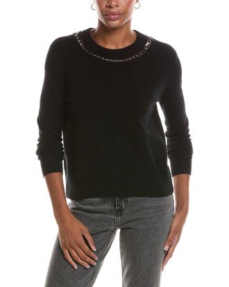 Autumn Cashmere Chain Crewneck Cashmere Sweater