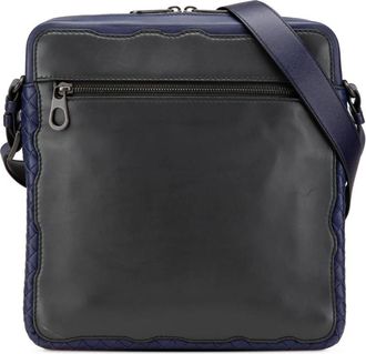 Bottega Veneta Pre-owned Cross Body Bags, female, Black, Size: ONE SIZE Pre-owned Leather Crossbody Bag Woven