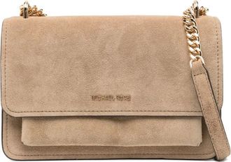 Michael Michael Kors large Claire shoulder bag - women - Suede - One Size - Neutrals