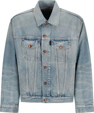 Haikure Giacca denim Richie con bottoni - Blu