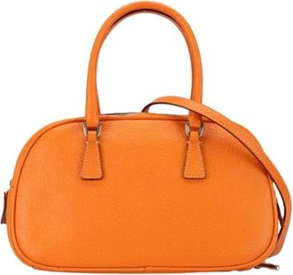 Prada Pre-owned Handbags, female, Orange, Size: ONE SIZE Pre-owned Satchel