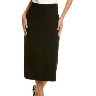 Gracia Stretch Pencil Skirt In Black