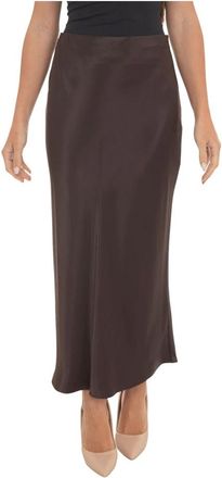 HUGO BOSS Vesatie3 Rok - Dames - Rokken - Bruin - Maat: M Satijn