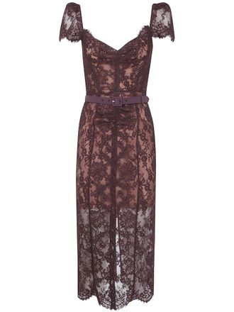 Self Portrait Dress Floral Lace Midi