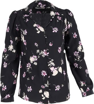 Valentino Valentino Cr&ecirc;pe de Chine blouse van zijde met bloemenprint