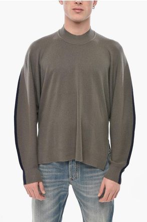 Homme Pliss&eacute; Issey Miyake Wool Crewneck with Contrast Details size S