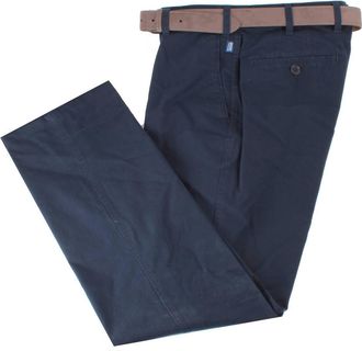 Brühl Mens Montana Nanotec Gabardine Stretch Chinos - Marine Navy - W38 L34