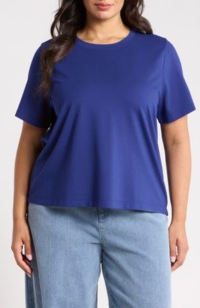 Eileen Fisher Crewneck Relaxed T-shirt in Infty at Nordstrom, Size 2X