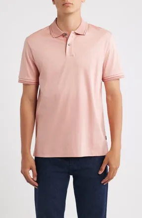 BOSS Phillipson Mercerized Cotton Polo in Light/pastel Pink at Nordstrom, Size Xx-Large