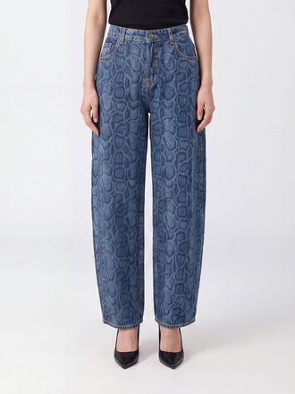 Liu Jo High-Waisted Animalier Print Cotton Denim Jeans