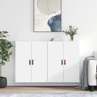 vidaXL Vidaxl - Armarios De Pared 2 Unidades Blanco 69,5x34x90 Cm
