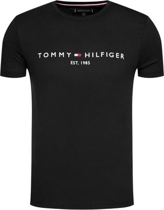 Tommy Hilfiger Tops, Heren, Zwart, L, Katoen, Core Tommy Logo Tee