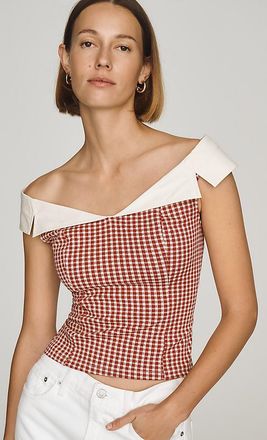 Maeve Off-Shoulder Collared Top