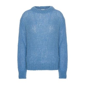 Americandreams Leonnie Alpaca Pullover - Dames - Ronde hals truien - Blauw - XL - Wol - Truien & Vesten