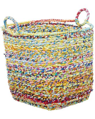 CosmoLiving by Cosmopolitan Cosmoliving By Cosmopolitan Multi Cotton Eclectic Storage Basket