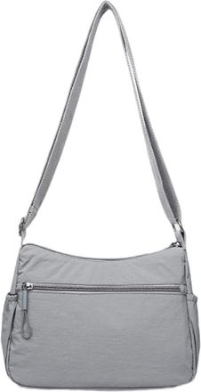 Generic Oxford Women Crossbody Bag Multi-Pocket Messenger Bag Travel Shoulder Bag (Grey)