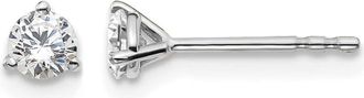 Diamond2Deal 14k Gold 1/3 ct Round Lab Grown Diamond Stud Earrings VS Clarity, D-E Color