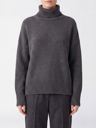 Lisa Yang Dolcevita in puro cashmere con spalle cadute e bordi a costine