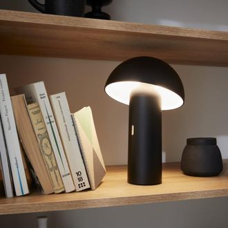Sweeek L&aacute;mpara de sobremesa con cabezal ajustable para interior, negro