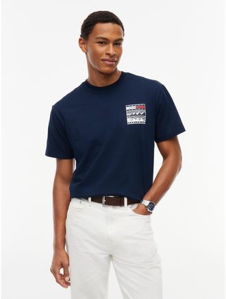 Tommy Hilfiger Mens Tommy Jeans Relaxed Outdoor Logo T-Shirt - Dark Blue - XXL