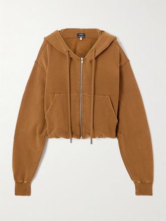 R13 Felpa Con Cappuccio Oversize In Jersey Di Cotone Balloon - Marrone