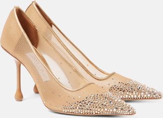Jimmy Choo London Ixia 95 embellished mesh pumps