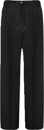 Moncler Logo Formele Broek - Dames - Wijde Broeken - Zwart - S - Broeken