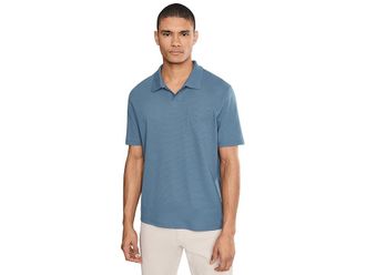 Vince Short Sleeve Johnny Collar Mens Clothing Uniform Blue : MD, Cotton/Polyester