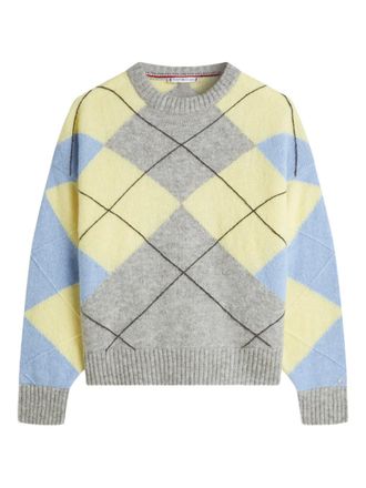 Tommy Hilfiger Argyle trui - Grijs