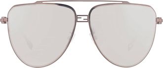 Fendi Smoke Pilot Ladies Sunglasses FE40122U 45C 59