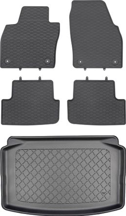 OEM Volkswagen Polo Vi 2g Aw Hatchback Desde 10/2017 Set - Alfombrillas De Goma Para Coche + Alfombrilla Para Maletero