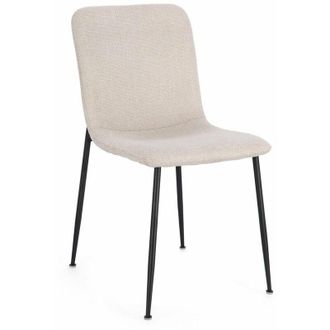BIZZOTTO Sedia Rinas con struttura in compensato, per arredo interno 44 x 56 x h 81 cm -Beige / Confezione da 2 pezzi