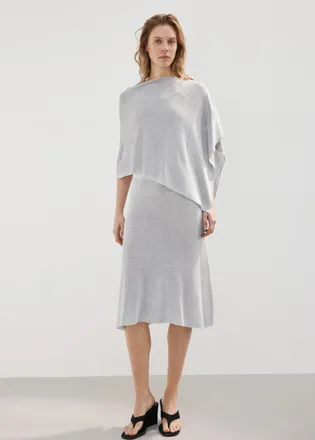 Mango Mantella maglia asimmetrica grigio chiaro vigor&eacute; - Donna - XS-S - MANGO