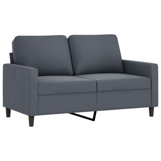 vidaXL Sof&aacute; De 2 Plazas De Terciopelo Gris Oscuro 120 Cm Vidaxl
