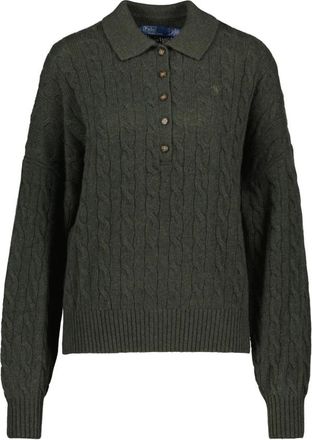 Polo Ralph Lauren Trui met ronde hals - Dames - Ronde hals truien - Groen - M - Wol - Truien & Vesten