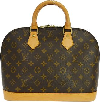 Louis Vuitton Alma Monogram Canvas Brown Canvas Handbag (Pre-Owned)