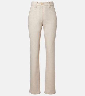 Khaite Callum wool and cashmere straight pants