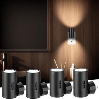 OEM 4 Luces Nocturnas Led Enchufables, Sensor Crepuscular, 5-300 Lm, Brillo Ajustable, 2700k, Luces Nocturnas Regulables Para Cocina, Pasillo