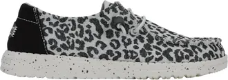 Hey Dude Womens Wendy Leopard Slip On Shoes In Black/grey