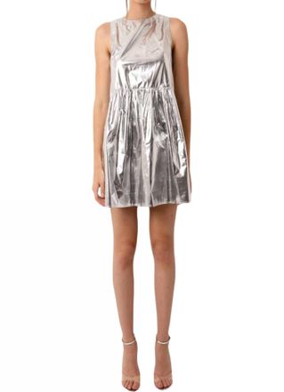 Amylynn Baby Doll Dress In Silver