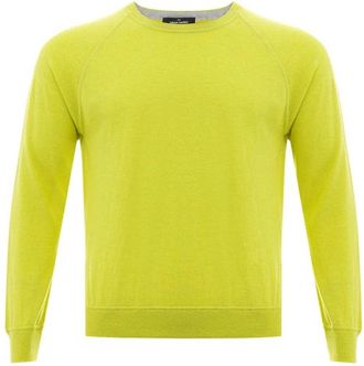 Gran Sasso Gele Katoenen Pullover - Heren - Ronde hals truien - Geel - L - Katoen - Truien & Vesten