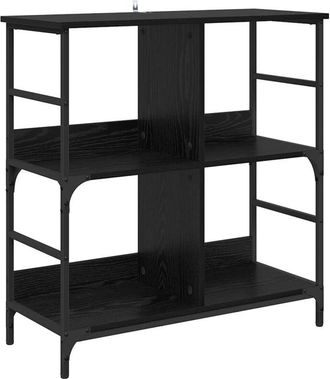 vidaXL Estante De Libros Roble Negro 78.5 X 33 X 82 Cm Vidaxl