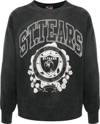 Saint Mxxxxxx logo-print cotton sweatshirt - men - Cotton - M - Black