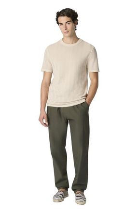 Missoni Crew-neck Cotton And Viscose T-shirt With Tone-on-tone Zigzag Motif in Beige& White at Nordstrom, Size Medium