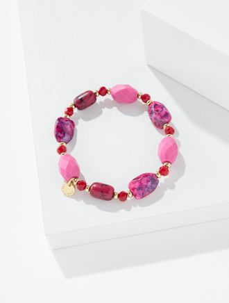Talbots Rosaline Bracelet Set - Beet Red / Gold - 001 Talbots