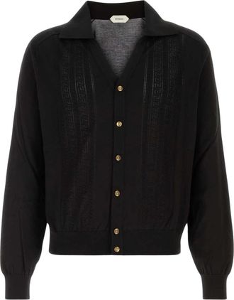 Versace Gebreide Cardigan - Heren - Vesten - Zwart - L - Truien & Vesten