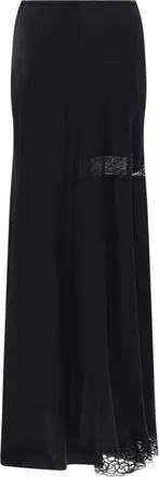 Msgm Lace-Detailed Skirt - Black
