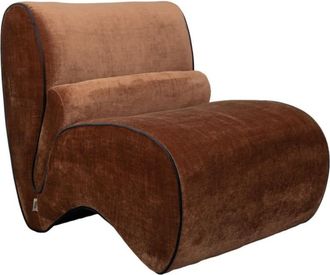 Dutchbone Sill&oacute;n de terciopelo elegante