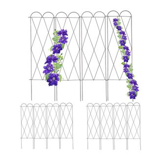 Relaxdays Relaxdays - Enrejado De Metal, Pack 3, De Encaje, 127 Cm Alto, Celos&iacute;a Exterior, Enrejado Para Plantas Trepadoras, Caoba